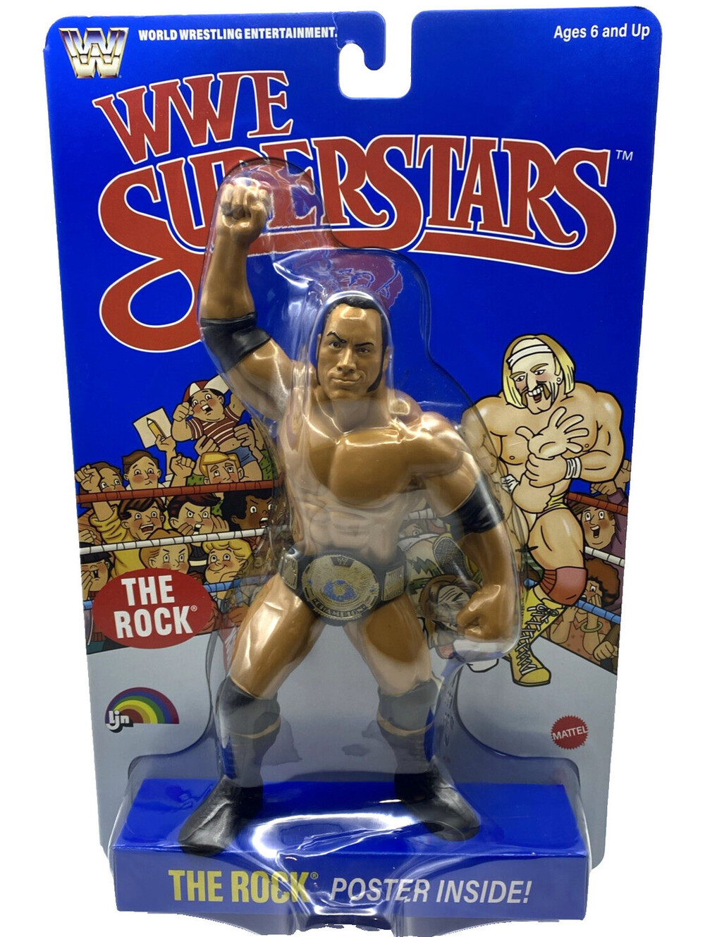 WWE Superstars The Rock Action Figure by Mattel - Vintage Collectible with WWE